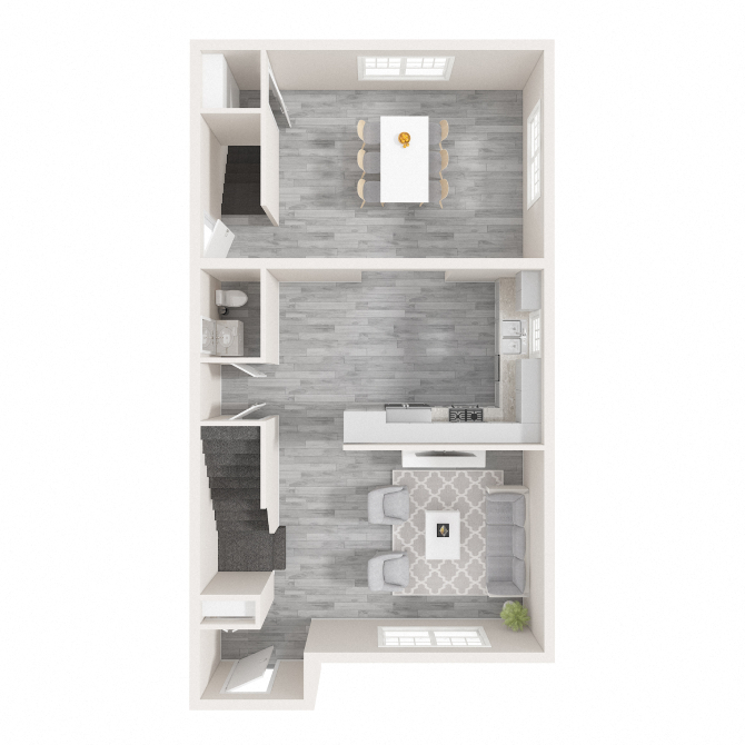 Floor plan for 3 beds, 1.5 baths, 1400 sqft
